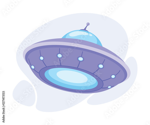 Extraterrestrial Alien Spaceship and Ufo Shuttle Vector Illustration
