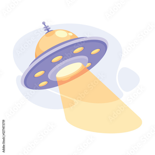 Extraterrestrial Alien Spaceship and Ufo Shuttle Vector Illustration