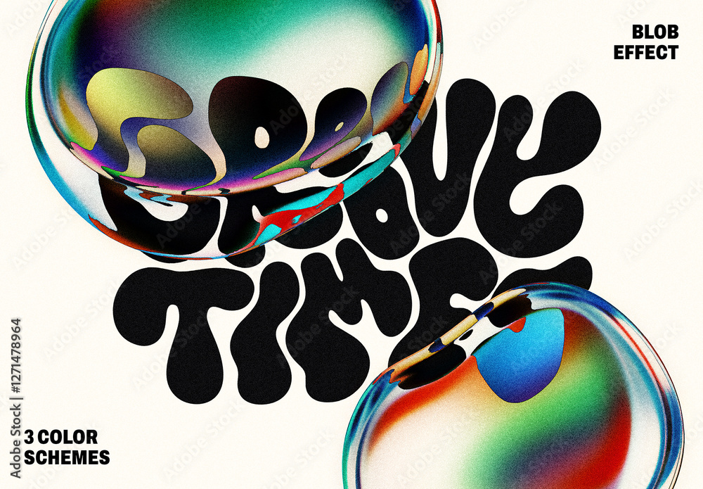 Color Blob Distort Text & Logo Effect Mockup Stock Template | Adobe Stock
