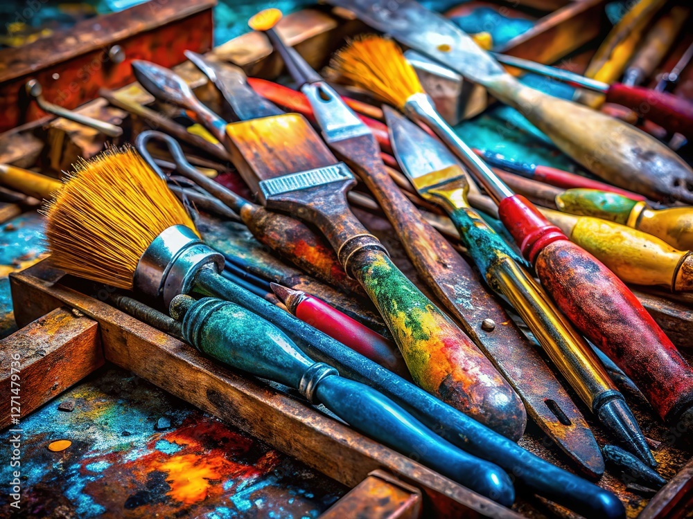 Obraz premium Grunge photography tools: sculpting urban exploration.