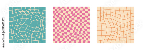 Psychedelic checkerboard poster