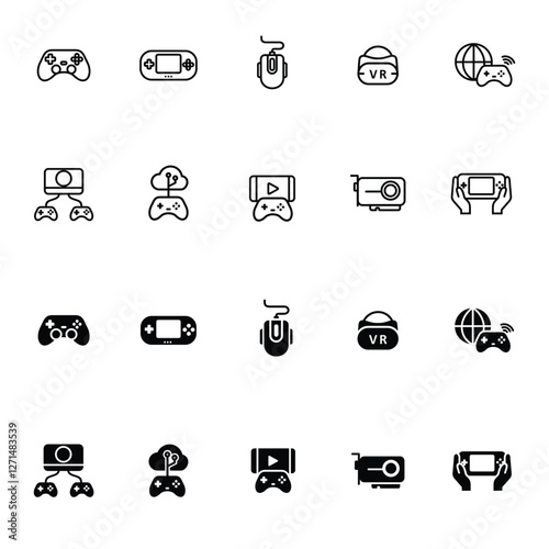 Video Games Icon Set