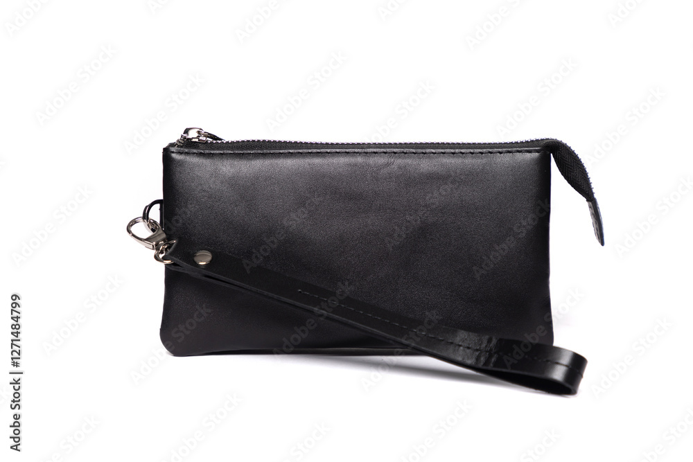 Elegant leather clutch purse with wrist strap designed for versatile daily use and special occasions Elegant leather clutch purse with wrist strap designed for versatile daily use and special occasions