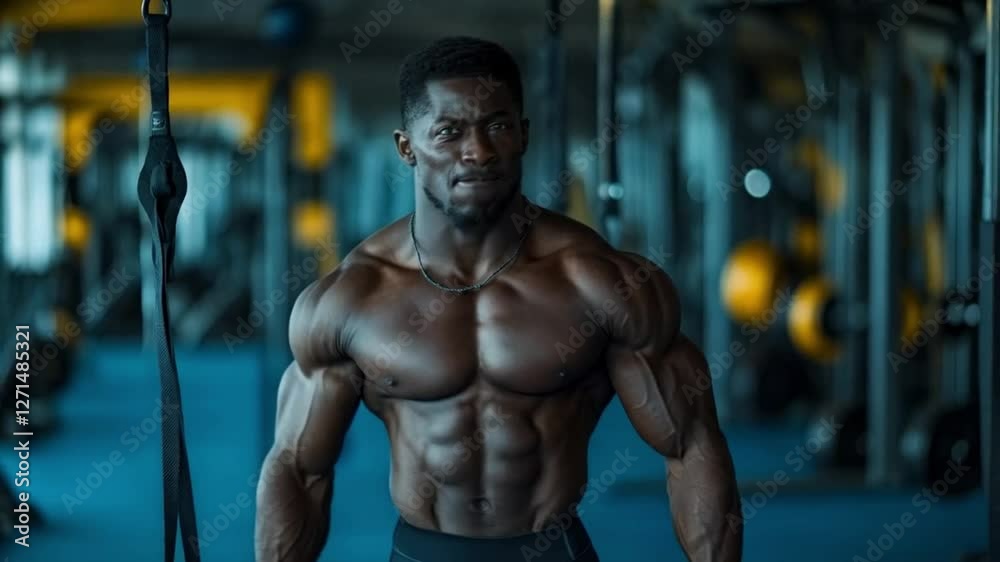 The man at the gym lifted weights diligently, determined to achieve his fitness goals this year. The man at the gym lifted weights diligently, determined to achieve his fitness goals this year.
