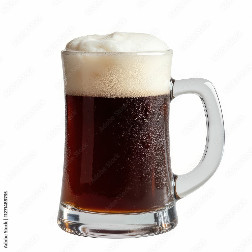 Refreshing Stout Beverage in a Glass Mug Ready to be Enjoyed in a Pub or Brewery Setting Photo Refreshing Stout Beverage in a Glass Mug Ready to be Enjoyed in a Pub or Brewery Setting Photo