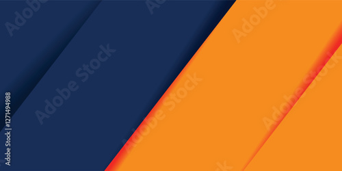 Abstract geometric dark blue and orange square theme overlap background for graphic design. Eps10 vector
