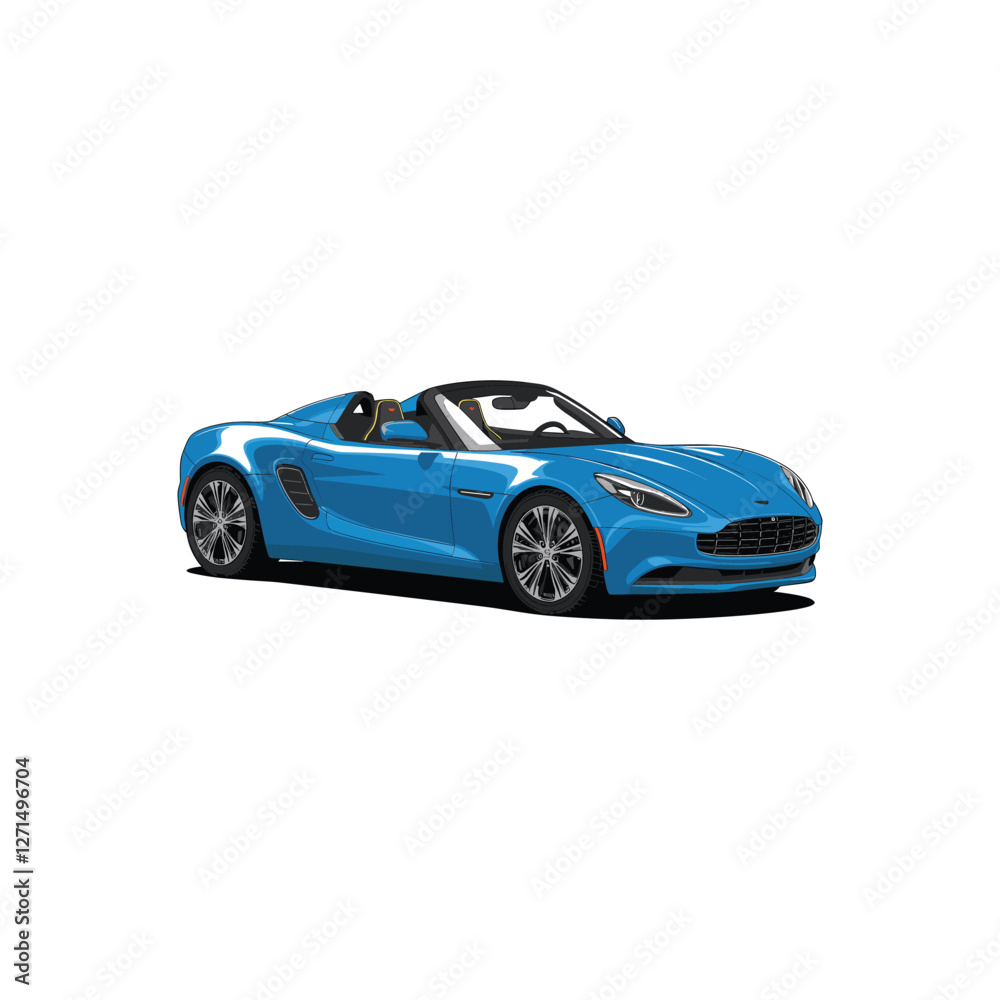 Simple Car Vector Icon Design. Blue Colour Car Design. Simple Car Vector Icon Design. Blue Colour Car Design.