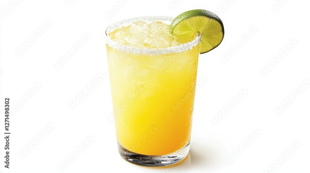 Refreshing citrus cocktail with lime garnish Refreshing citrus cocktail with lime garnish