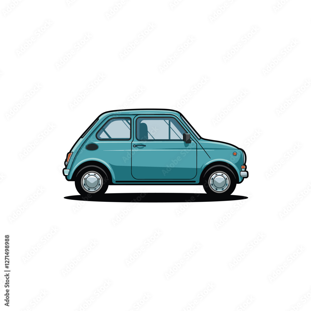 Simple Car Vector Icon Design. Blue Colour Car Design. Simple Car Vector Icon Design. Blue Colour Car Design.