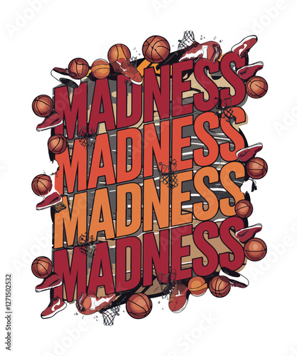 "Madness T-Shirt Design – Unique & Trendy Graphic Tees for Bold Styles"