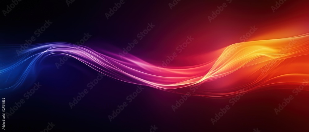 Colorful abstract wave design on a dark background Colorful abstract wave design on a dark background