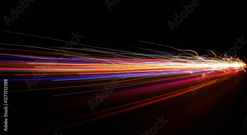 Illuminating Trajectories: Capturing the dynamic dance of light trails, showcasing the energy and movement with vibrant streaks of color against the dark expanse.