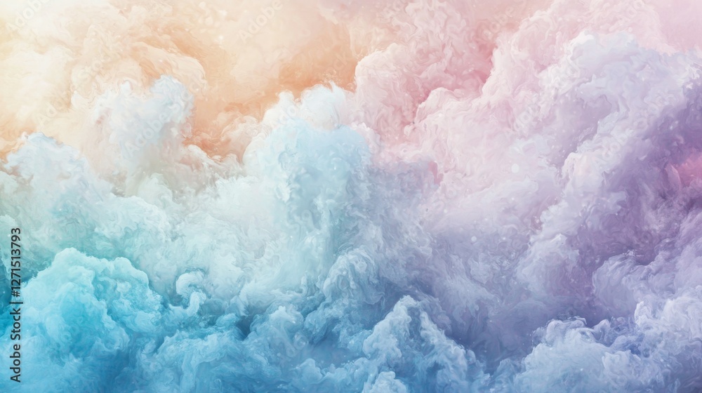 Obraz premium Colorful Abstract Clouds in Soft Pastel Shades for Creative Use