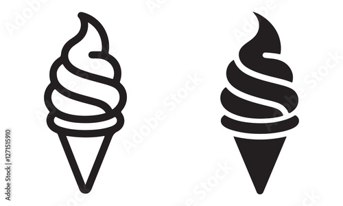 Ice cream cone vector illustration