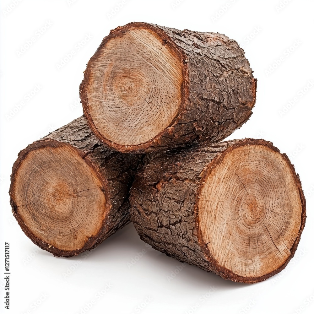 Old big tree trunks cut and isolated on a white background. Old big tree trunks cut and isolated on a white background.