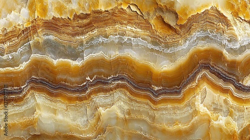Golden Layers: Abstract Onyx Texture