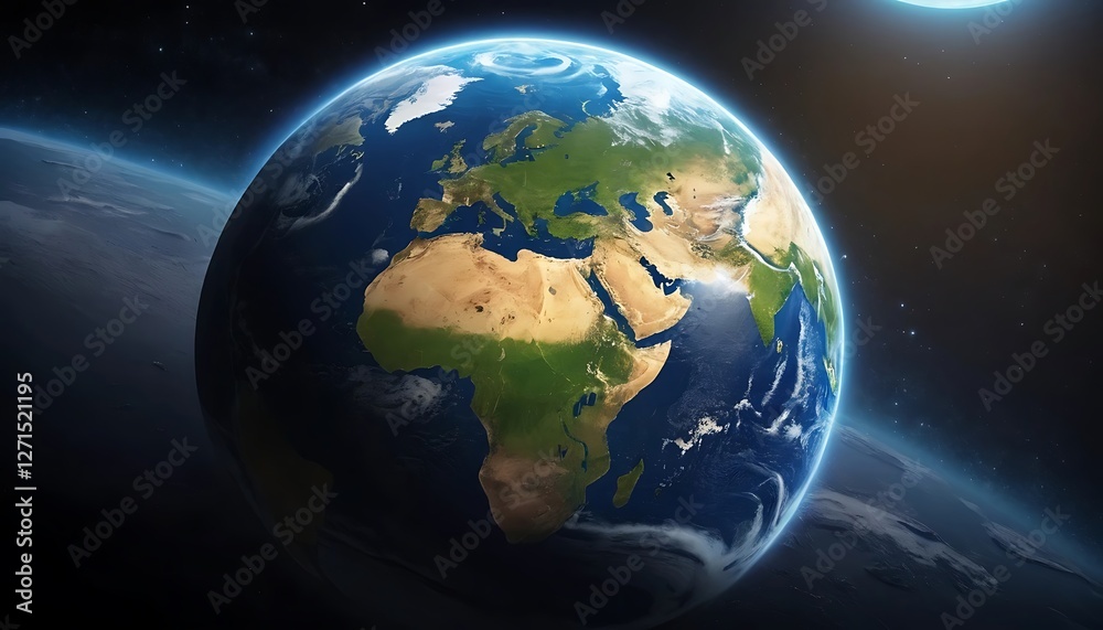 Planet Earth View from Space with Focus on Europe and Africa Planet Earth View from Space with Focus on Europe and Africa