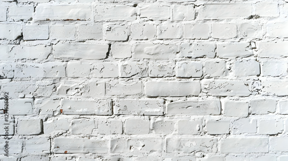 Fototapeta premium White brick wall texture with subtle variations, ideal for backgrounds or design projects (1)