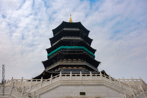 Obraz na płótnie 中国 浙江省杭州市、雷峰塔 w salonie