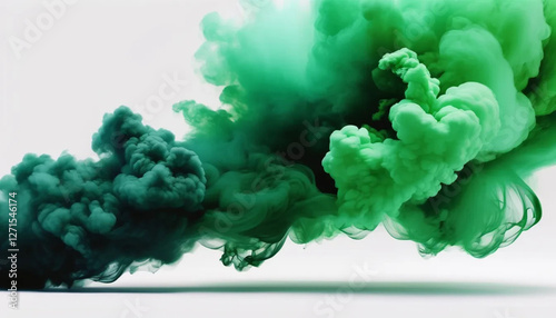 Green smole as a background. 