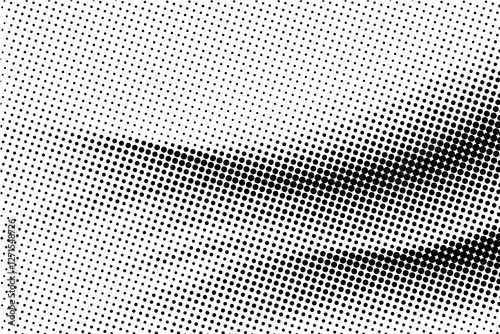 Black Dotted Texture on White Background . Modern Vector Art . Old Paper Effect with Comic Texture . Abstract Wall Design . Grunge Comic Texture Overlay