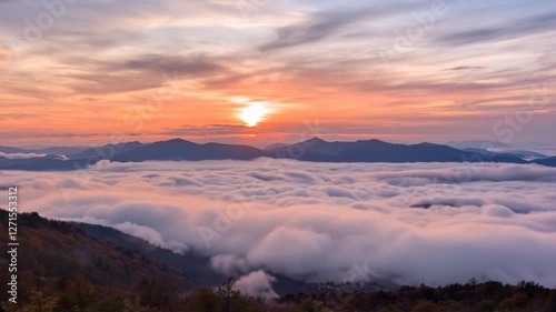 Stunning Sunset Over Mountainous Landscape