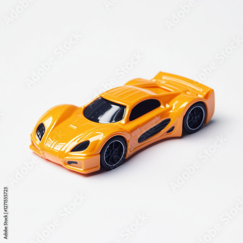 plastic toy car isolated on white background Generative ai