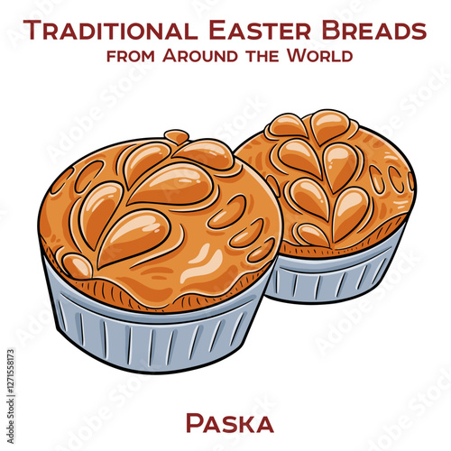 Paska is a traditional Ukrainian Easter bread, often braided and enriched with eggs and butter, symbolizing the resurrection of Christ.