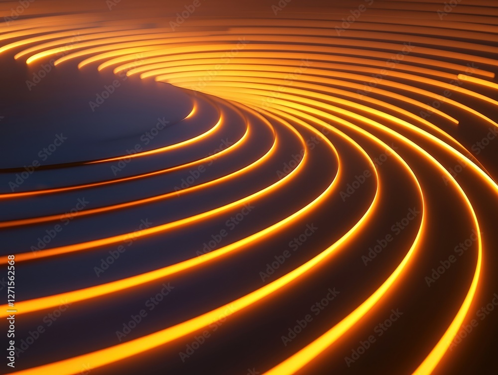Abstract Curved Lines with Warm Orange Glow Creating Dynamic Visual Effects and Patterns Abstract Curved Lines with Warm Orange Glow Creating Dynamic Visual Effects and Patterns