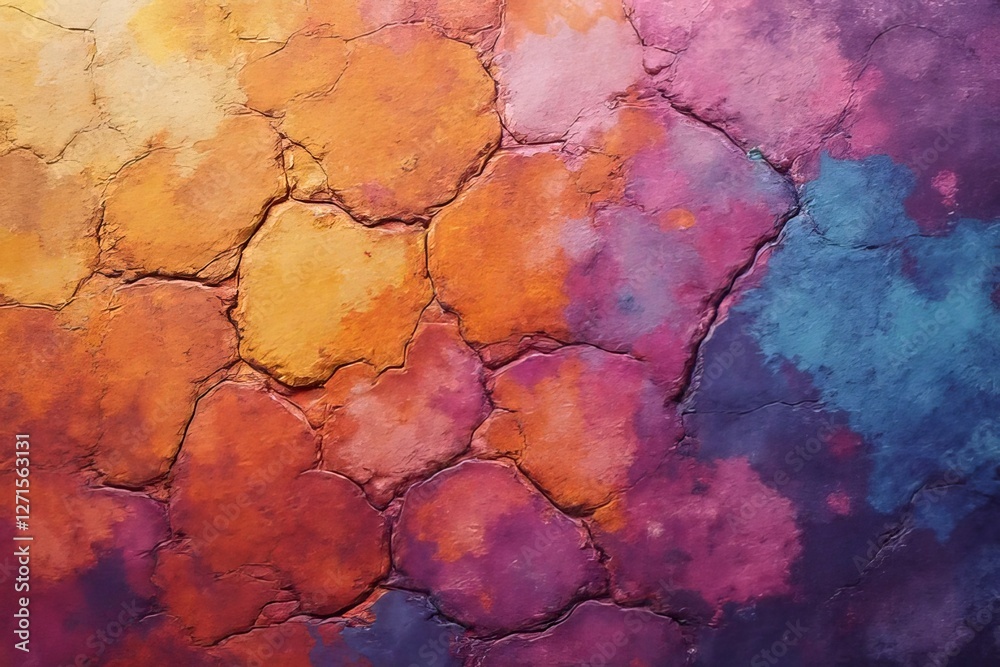 Vibrant Colorful Cracked Texture Background Design Vibrant Colorful Cracked Texture Background Design