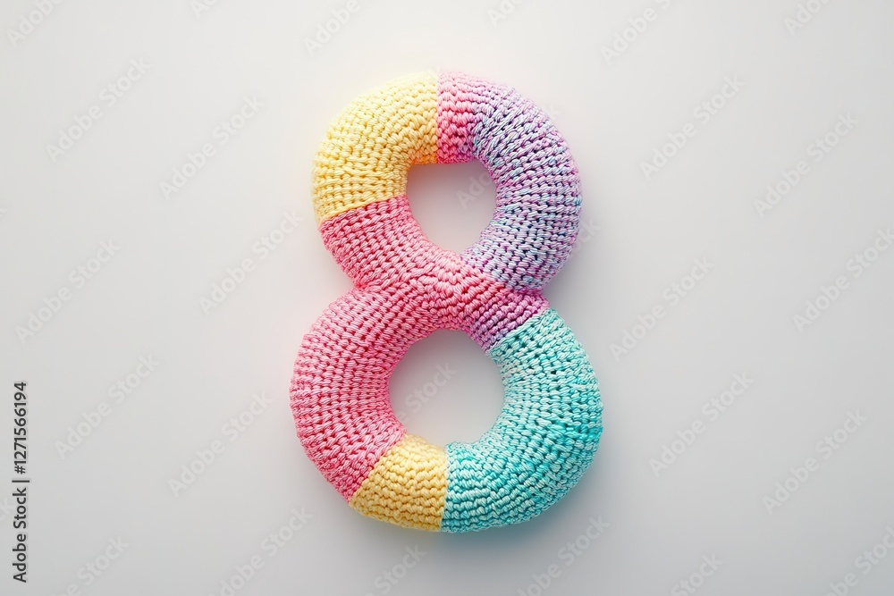 Vibrant Crochet Number Eight: Colorful, Handmade, Boho Style, Perfect for Craft Blogs, Websites, and Social Media Posts. Ideal for knitting patterns, crochet projects, DIY tutorials, and handmade Vibrant Crochet Number Eight: Colorful, Handmade, Boho Style, Perfect for Craft Blogs, Websites, and Social Media Posts. Ideal for knitting patterns, crochet projects, DIY tutorials, and handmade
