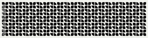 Mid century modern black and white floral pattern background. Repeated and decorative design that can be used for packaging, decorating, interior design, wallpapers, banners, and more.