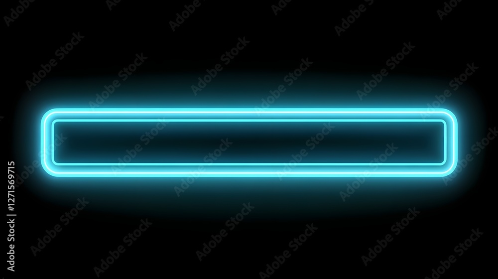 A glowing blue rectangle with neon light border, rounded corners and light effects on a simple and plain dark background.
A glowing blue rectangle with neon light border, rounded corners and light effects on a simple and plain dark background.