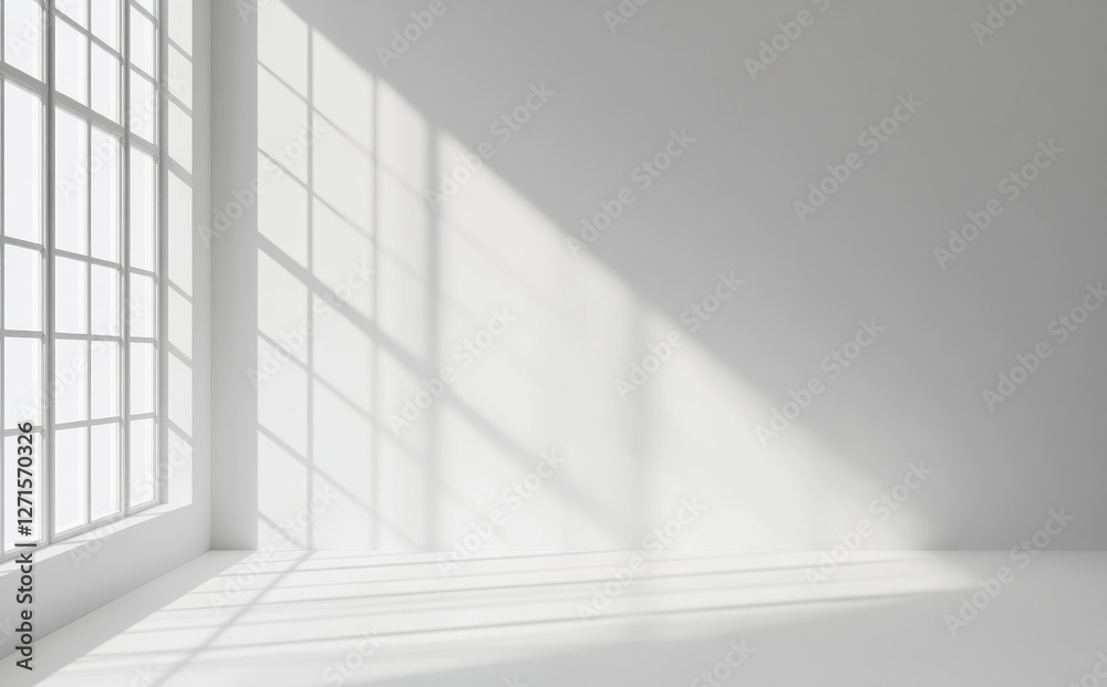 Abstract Clean White Background With Soft Shadows Creating a Serene Atmosphere in a Minimalistic Space Abstract Clean White Background With Soft Shadows Creating a Serene Atmosphere in a Minimalistic Space