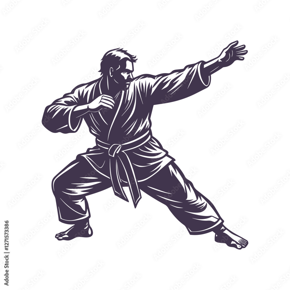 Ju Jitsu Fighters Silhouette Vector Artwork Ju Jitsu Fighters Silhouette Vector Artwork
