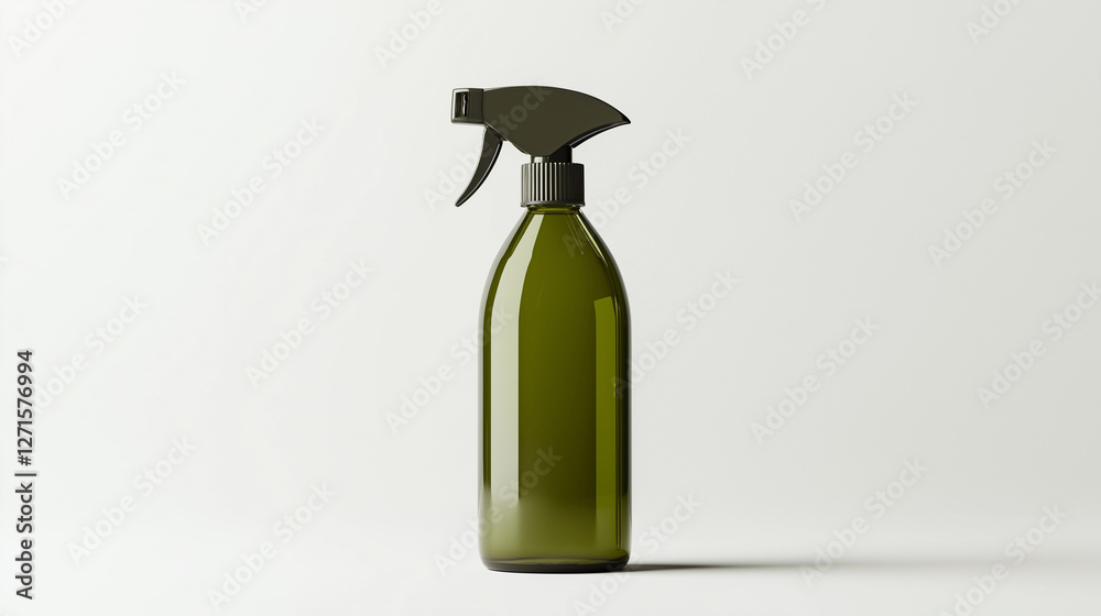 green plastic spray bottle mockup isolated on white , liquid container for cleaning green plastic spray bottle mockup isolated on white , liquid container for cleaning