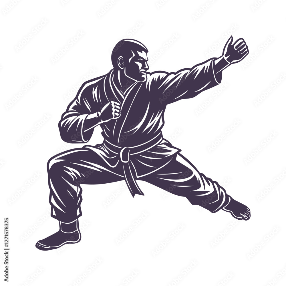 Dynamic Ju Jitsu Silhouette Vector Illustration Dynamic Ju Jitsu Silhouette Vector Illustration