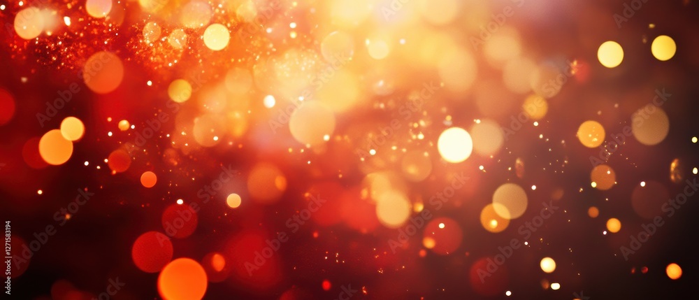 Bokeh background with red and gold lights for celebrations, events, or holiday themes, creating a festive atmosphere in your designs and projects. Bokeh background with red and gold lights for celebrations, events, or holiday themes, creating a festive atmosphere in your designs and projects.