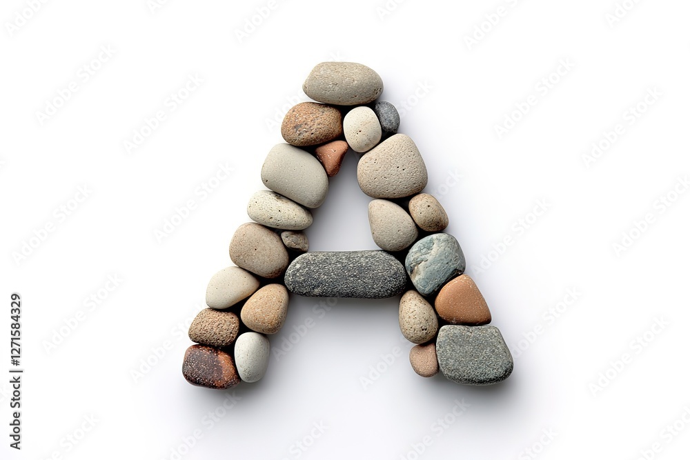 Stone Letter A: Natural Alphabet, Pebble Art, Creative Typography, White Background, Smooth Stones, Alphabet Design, Nature Letter A, Rock Letter, Eco Friendly Font, Pebble Font, Handcrafted Alphabet, Stone Letter A: Natural Alphabet, Pebble Art, Creative Typography, White Background, Smooth Stones, Alphabet Design, Nature Letter A, Rock Letter, Eco Friendly Font, Pebble Font, Handcrafted Alphabet,