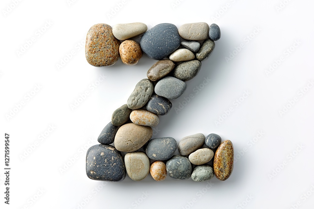 Stone Letter Z: Creative Alphabet, Pebble Typography, Natural Font, White Background, Zen Stones, Smooth Pebbles, Grey Stones, Rock Letter, Nature Alphabet, Handcrafted Typography, Rustic Letter Z, Stone Letter Z: Creative Alphabet, Pebble Typography, Natural Font, White Background, Zen Stones, Smooth Pebbles, Grey Stones, Rock Letter, Nature Alphabet, Handcrafted Typography, Rustic Letter Z,