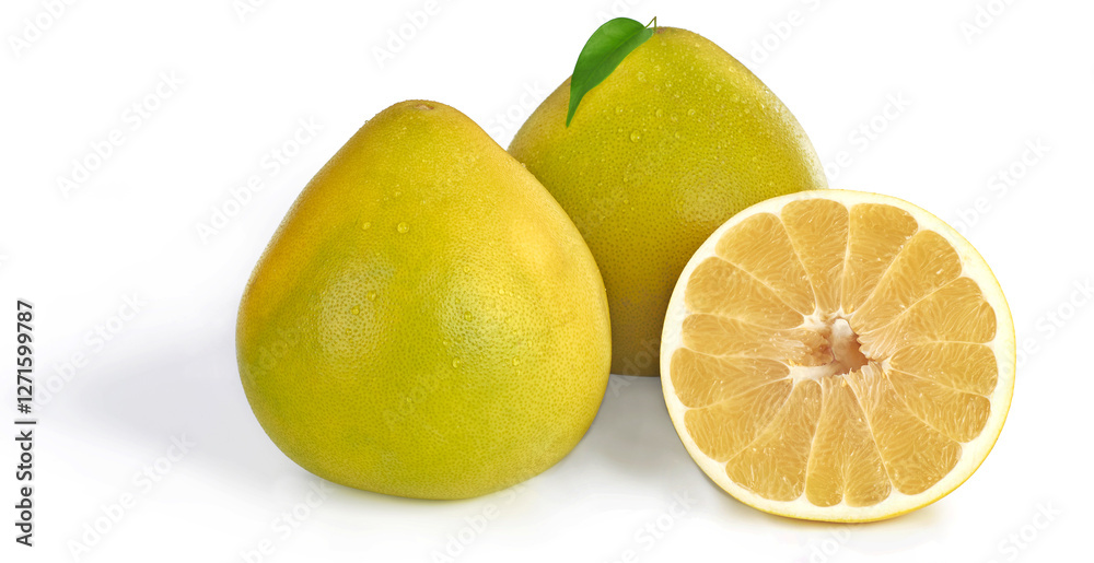 Fototapeta premium Owoce Pomelo na białym tle