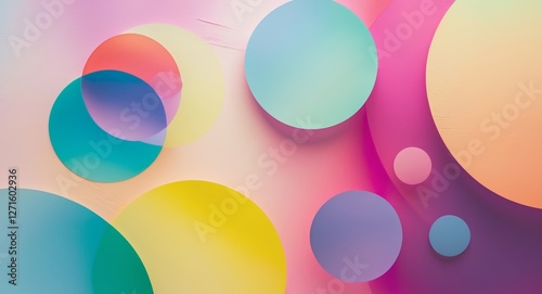 abstract colorful background with circles.