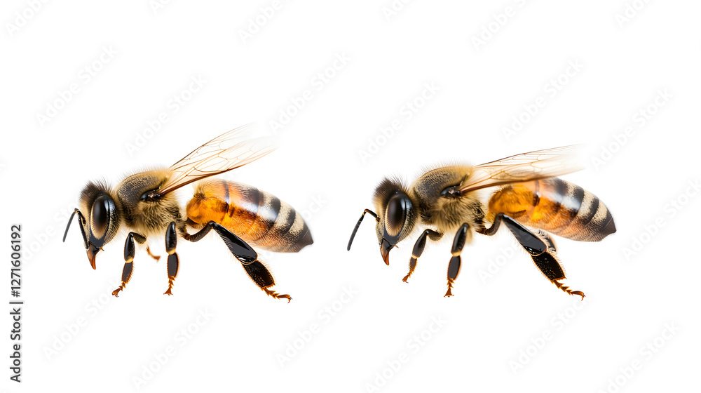 Honey Bee Walking on a Transparent Background Isolated
Honey Bee Walking on a Transparent Background Isolated