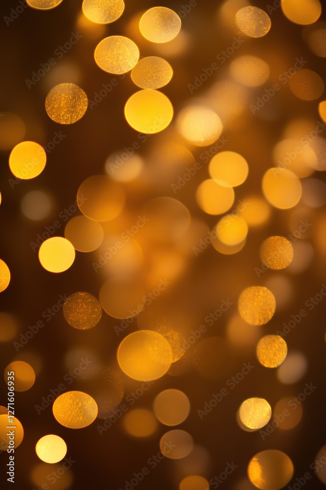 Obraz premium Gold Bokeh Background for Festive Celebrations, Event Decorations, and Creative Design Projects