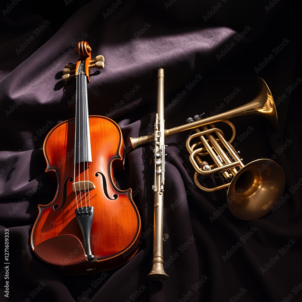 Obraz premium Elegant Musical Still Life
