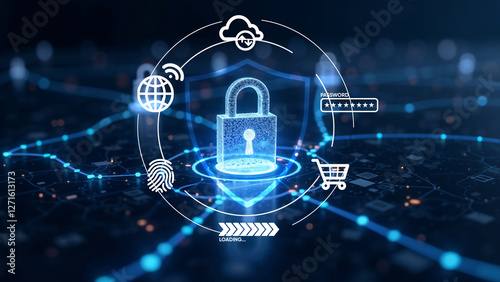 Cybersecurity cybercrime internet scam, crypto currency investment digital network technology computer virus attack risk protection, identity encryption privacy data hacking