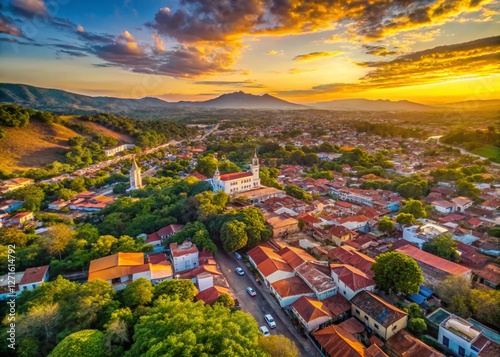 Ataco El Salvador: Panoramic Aerial View of Charming Town