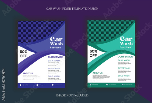 Car wash flyer design professional car service brochure design, car, service, repair, garage, foam, clean, shine, bubbles, automobile, drive, engine, a4 print ready template.