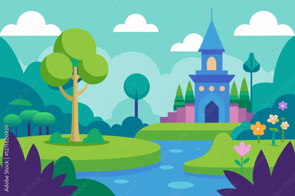 Fototapeta premium landscape with trees