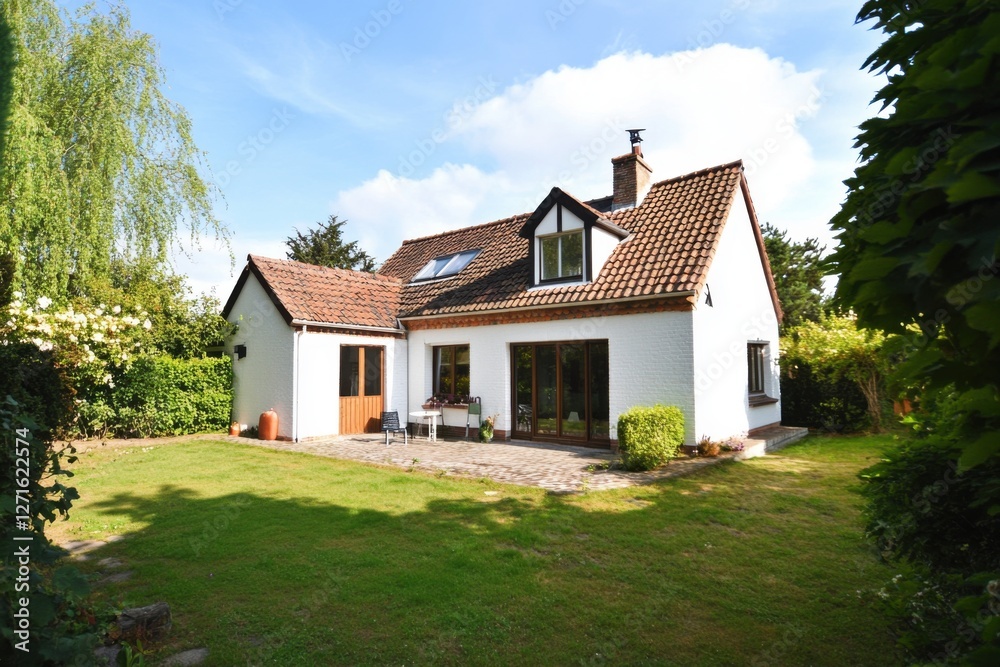 Charming family house with a well-maintained garden surrounded by trees in a sunny location perfect for relaxation and outdoor activities Charming family house with a well-maintained garden surrounded by trees in a sunny location perfect for relaxation and outdoor activities